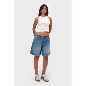 Σορτς τζιν baggy ελαστικά γυναικεία It's Basic image-4