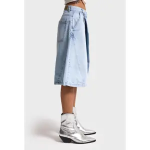 Baggy Jeans Bermuda til kvinder It's Basic image-1