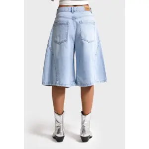 Baggy Jeans Bermuda til kvinder It's Basic image-2