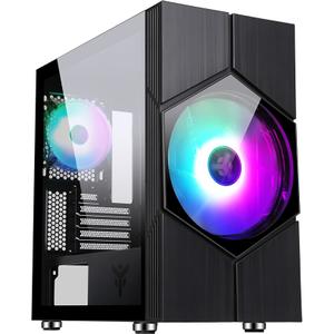Boîtier PC Mini Tour Micro ATX avec panneau vitré ITek Vortex RGB image-1