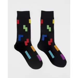 Children's socks ItemLab Tetris Tetriminos Pattern image-1