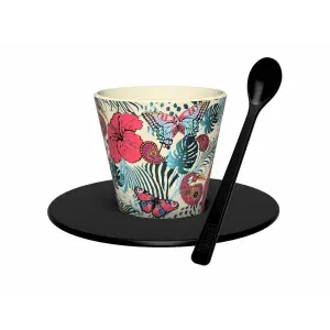 Set tazza cucchiai piatti iTotal Rpet Butterfly image-0