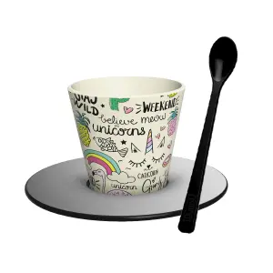 Tassen, Löffel, Teller Set iTotal Rpet unicorn image-0