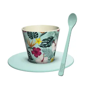Set tazza cucchiai piatti iTotal Rpet tropical vibes image-0