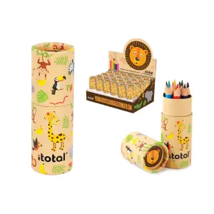 Lápices de colores con soporte para niños iTotal Animals (x24) image-0