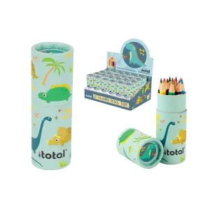 Pastelli colorati con supporto per bambini iTotal Dino (x24) image-0