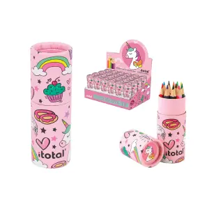 Lápices de colores con soporte para niños iTotal Unicorn (x24) image-0