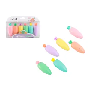 Karottenförmiger Textmarker iTotal Macaron (x6) image-0