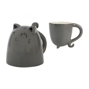 Keramiktasse iTotal Grey Cat image-0