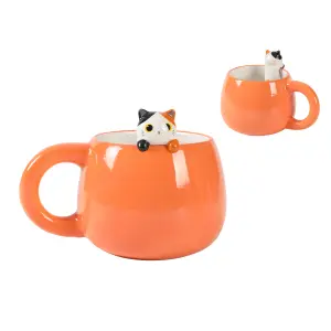 Tazza in ceramica iTotal Orange Cat image-0