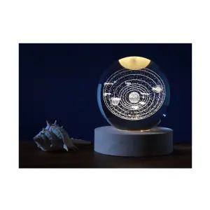 Crystal ball lamp iTotal Small Solar System image-0