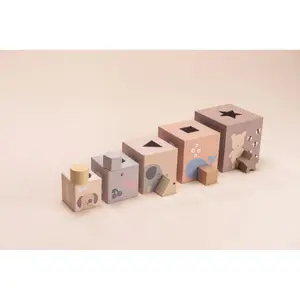 Cube d'activité empilables 1-5 nature JaBaDaBaDo image-1