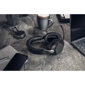 Micro-casque audio stéréo avec support Jabra Evolve2 85 Link380A Ms image-2