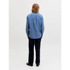 Chemise manches longues à bouton Jack & Jones Summer Linen image-3