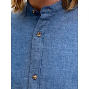 Chemise manches longues à bouton Jack & Jones Summer Linen image-4