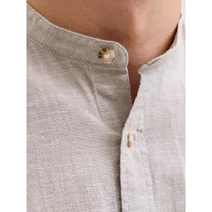 Chemise manches longues à bouton Jack & Jones Summer Linen image-4