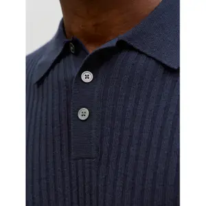 Long-sleeved knitted polo shirt Jack & Jones Blakai Styd image-4