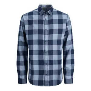 Long-sleeved plaid shirt, twill, large size Jack & Jones Gingham image-0