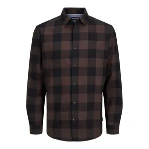 Long-sleeved plaid shirt, twill, large size Jack & Jones Gingham image-0