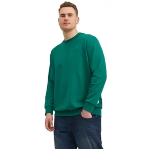 Sweatshirt round neck large size Jack & Jones Basic image-2