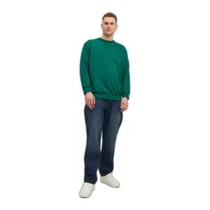 Sweatshirt round neck large size Jack & Jones Basic image-1