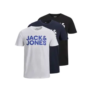 Camiseta con logotipo Jack & Jones Corp (x3) image-1