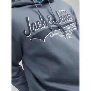 Hooded sweatshirt large size Jack & Jones Logo 2 image-5