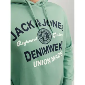 Hooded sweatshirt large size Jack & Jones Logo 2 image-5