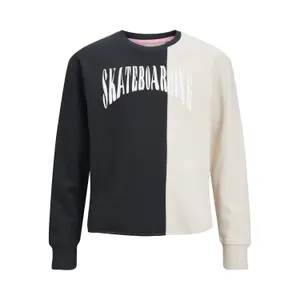 Sweatshirt round neck child Jack & Jones Oli Skater Block LN image-0