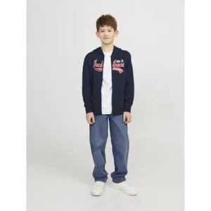 Hooded sweatshirt with zipper Jack & Jones Logo 2 Col image-2