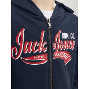 Hooded sweatshirt with zipper Jack & Jones Logo 2 Col image-4