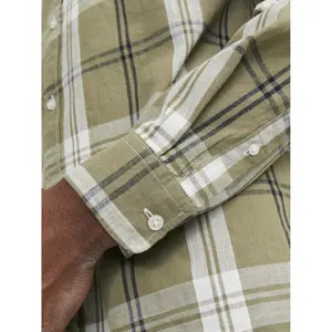 Chemise manches longues Jack & Jones Brook Slub Check image-5