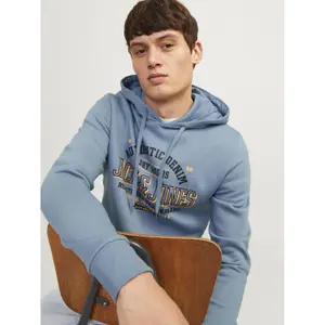 Sweatshirt à capuche 2 col avec logo Jack & Jones image-4