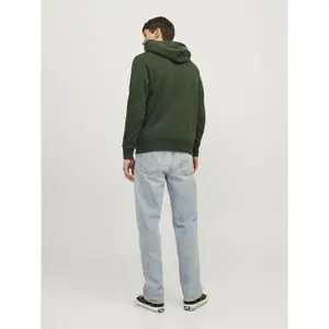 Sweatshirt à capuche 2 col avec logo Jack & Jones image-3