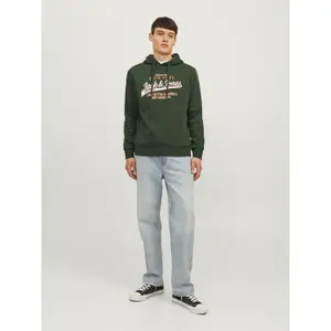 Sweatshirt à capuche 2 col avec logo Jack & Jones image-2