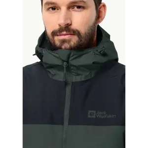 Wasserdichte Jacke in Übergröße Jack Wolfskin Jasper Ins image-3