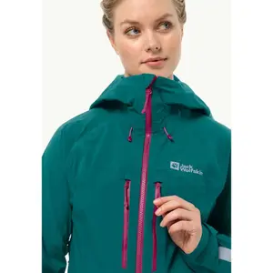 Wasserdichte Jacke große Größe Frau Jack Wolfskin Morobbia 3L image-2