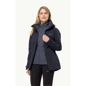 Vandtæt 3-i-1-jakke til kvinder Jack Wolfskin Bergland image-2