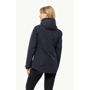 Vandtæt 3-i-1-jakke til kvinder Jack Wolfskin Bergland image-1