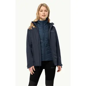 Regenjacke in Übergröße Frau 3 in 1 Jack Wolfskin Glaabach image-3