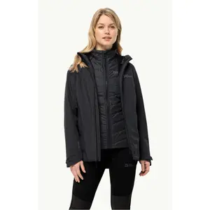 Regenjacke in Übergröße Frau 3 in 1 Jack Wolfskin Glaabach image-2