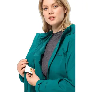 Casaco à prova de água para mulheres Jack Wolfskin Robury 2L image-2