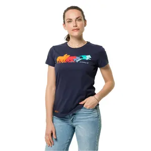T-Shirt Frau Jack Wolfskin rainbow wolf image-1