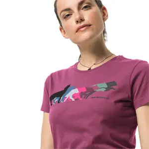 T-Shirt Frau Jack Wolfskin rainbow wolf image-3