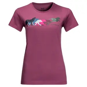 T-Shirt Frau Jack Wolfskin rainbow wolf image-0
