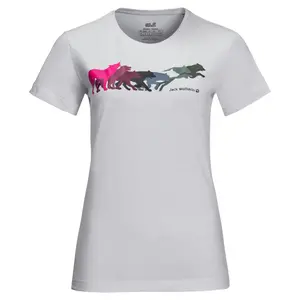 Women's T-shirt Jack Wolfskin rainbow wolf image-0