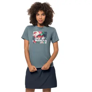 T-shirt femme Jack Wolfskin Flower Logo image-1