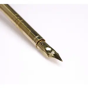 Plume à écriture d'oie avec Plume à écriture métal sur broche Jacques Herbin image-1