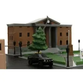 Collectible figurine Jada Toys Back To The Future Hill Valley Courthouse Square diorama replica image-4