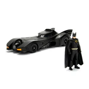 Figurita de Batman con coche de metal Jada Toys DC Comics Batmobile image-4